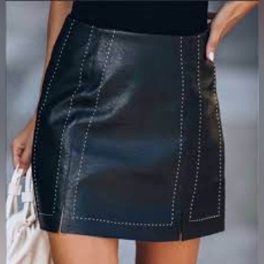 Altar'd State Alter’d State Leather Skirt - New Women | Color: Black | Size: S